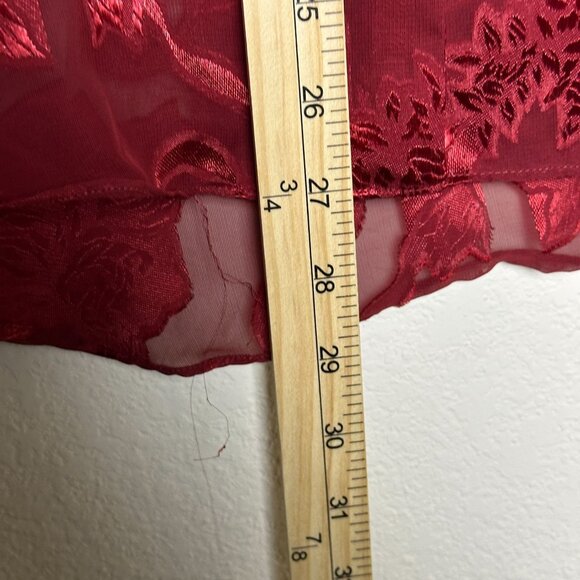 VTG Victoria Secret Gold Label Floral Button Up Nightgown Shirt Semi Sheer Sz M - Picture 6 of 15